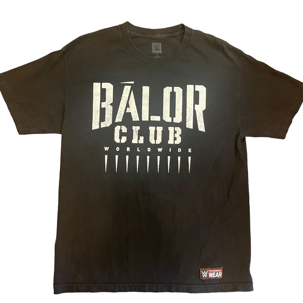 WWE WWF NXT Authentic Wear Large Black Finn Baylor Baylor Club Worldwide Tee